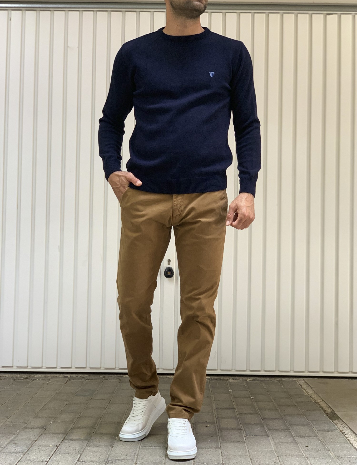 Darious ανδρικό μπλε πλεκτό πουλόβερ 23149B φωτογραφία